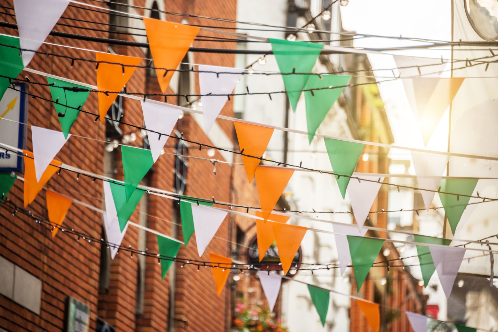 Drapeaux pour la St Patrick, Irlande