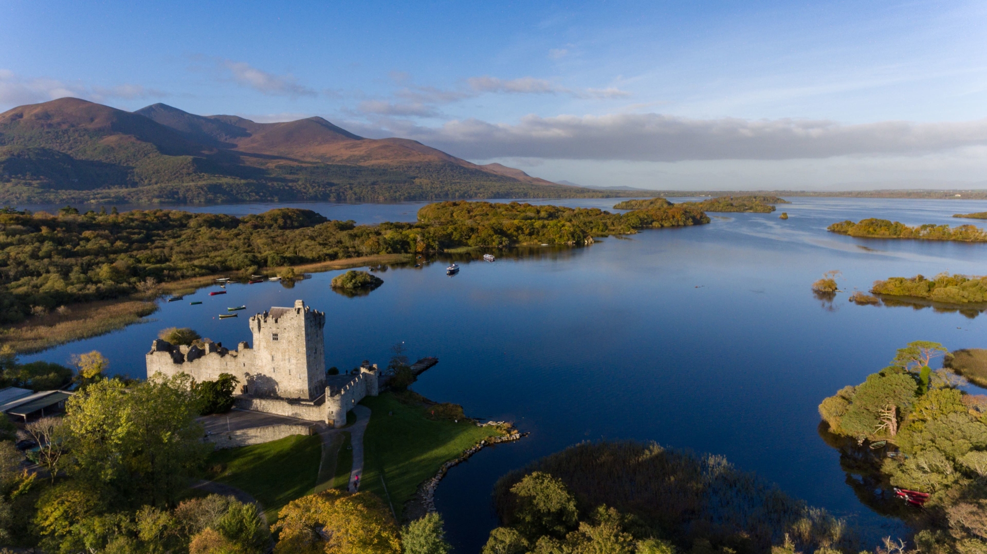 Ruines dans le parc national de Killarney, Kerry, Irlande